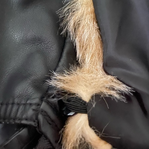 Baccini black faux leather biker jacket !! - Picture 3 of 4